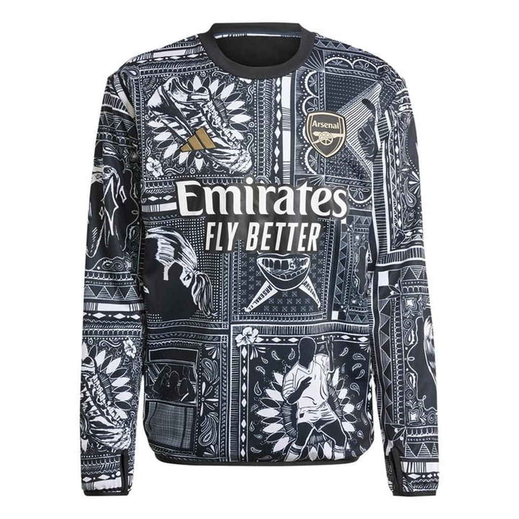 Adidas Originals Arsenal x Ian Wright Pre-Match Top 2023/2024 Mens - Black